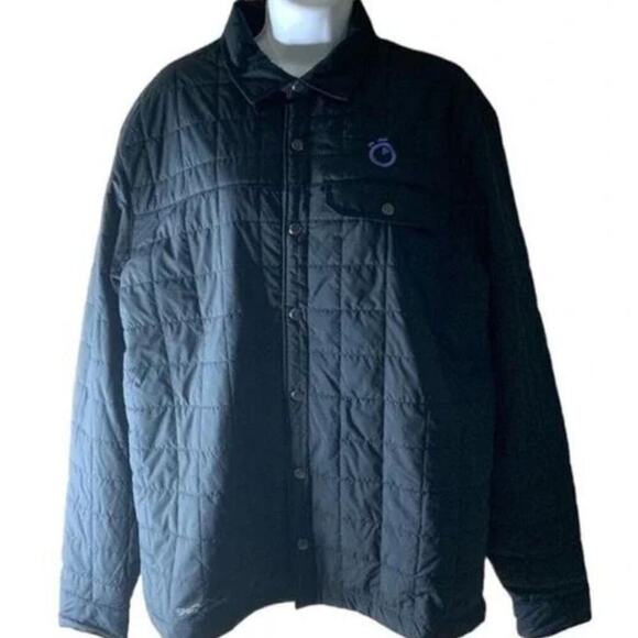 Eddie Bauer Quilted Puff Jacket Women's Size Medium Front Snap Button Pockets - Picture 3 of 10